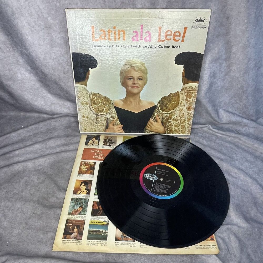 PEGGY LEE Latin Ala Lee Broadway Hits Capitol T1290 LP Record With Insert